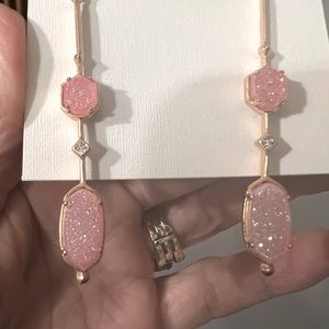 EEUC Kendra Scott Mary Gene Rise gold/light pink drusy